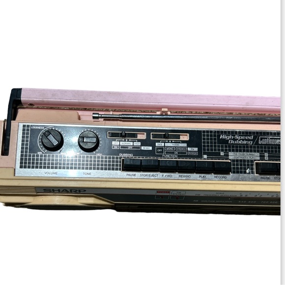 Vintage Sharp Double Cassette Player AM/FM BoomBox Ghetto Blaster - Picture 2 of 6